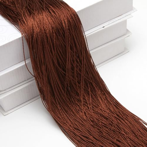 Wambere 2 Stück 1m × 2m Fadenvorhang Linienvorhang Türvorhang Hintergrundvorhang Seilvorhang Schnur Vorhang Gardine Curtain für Fensterdekoration Raumteiler Dekoration Feiertagsdekoration,Braun