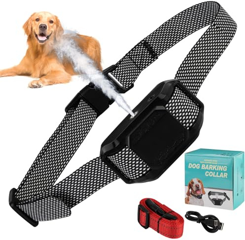 Collare spray anti abbaiare SUPERNIGHT Citronella dispositivo di addestramento per cani sicuro umano ricaricabile con 2 cinghie regolabili
