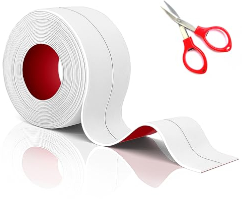 HonexCesng 10m x 3,8 cm cinta de sellado autoadhesiva impermeable, rollo flexible, cinta impermeable para cocina y baño, junta de bañera de PVC, junta de pared para bañera, cocina, baño, esquinas