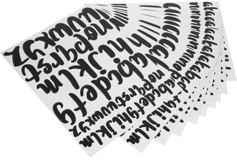 TEHAUX 10blätter Buchstabenaufkleber Mit Selbstklebenden Alphabet-aufklebern Für Diy Dekoration Wasserflaschen Handyhüllen Und Geschenkanhänger Entfernbare Buchstabenaufkleber