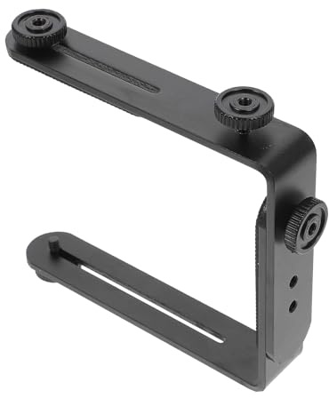 CIYODO Metall L-förmige Kamerahalterung mit 1/4 Zoll Standard Schrauben und Rutschfester Abnehmbarer Klemmhalterung für Fotografie Zubehör und Blitzgeräte