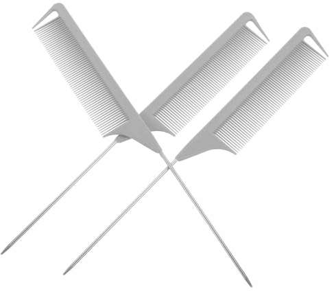 LALADEFIEE 3piezas Peine De Partición De Peine Rata Cabello Herramienta De Peluquería Para Estilistas Para Peinar El Cabello Casa