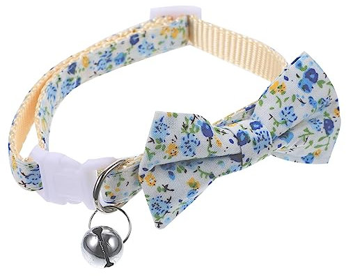 ibasenice Fliege Für Katze Verstellbares Haustierhalsband Mit Glöckchen Polyester-Baumwoll-Nylon Dekoratives Katzenhalsband