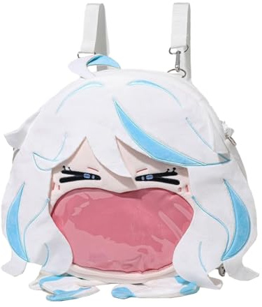 Linfemy vandrare plysch ItaBag anime ryggsäck plånbok transparent skolväska söt cosplay plånbok för gör-det-själv dekor bricka, furina, 37 x 35 CM