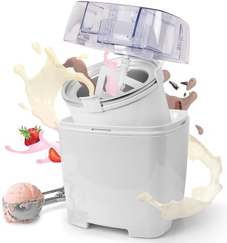 Macchina per gelati 1.5 L - Gelatiera ad accumulo – Ciotola inclusa - Ideale per sorbetti Frozen yogurt e gelato artigianale fatto in casa