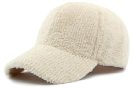 YAMEE Cappello da Baseball in Peluche Morbido per Donna,Cappello Invernale Caldo Regolabile,Cappello con Visiera Donna Tinta Unita,Ideale per Sport e attività All'aperto
