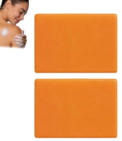 Natürliches Deodorant-Seifenstück mit Kaki-Extrakt, geruchsneutralisierende Seife, sanfte Tiefenreinigungsseife, feuchtigkeitsspendende Seife den täglichen Gebrauch, weichmachende Schaumseife (2PCS)