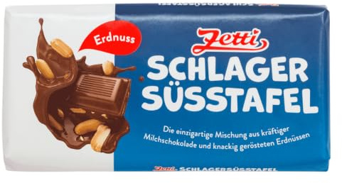 24er Sparpack Zetti Schlagersüsstafel Schokolade (24 x 100 g) Milchschokolade, Vollmilchschokolade | Feinste Milchschokolade trifft auf knackig geröstete Erdnüsse