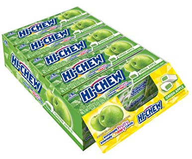 HI-CHEW Bonbons à Mâcher Saveur Pomme Verte 15 Étuis X 50 g