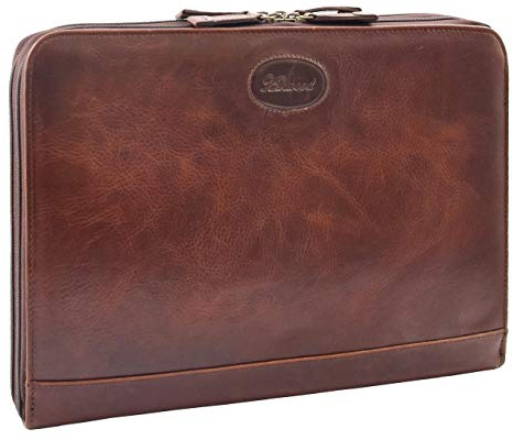 A1 FASHION GOODS Echtes Braun Leder Folio Fall Tablette A4 Dokument Unter Dem Arm Konferenztasche Ben