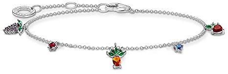 THOMAS SABO Armband Bunte Früchte silber 925 Sterlingsilber