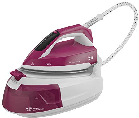 Beko - SGA6126R - Ferro da Stiro, Sistema Stirante, 6 Bar, 2600 Watt, 1 Litro, Controllo Digitale - Bianco/Viola