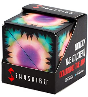 Shashibo Formwechsel-Box – Preisgekrönter, patentierter Zappelwürfel mit 36 Seltenerdmagneten – lässt Sich in über 100 Formen verwandeln (Moon)