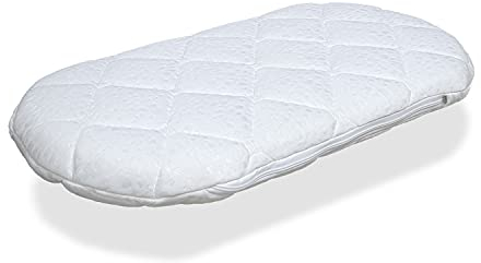 DORMISSIMO Stubenwagen Matratze 75x40 Höhe 3 cm 2 in 1: Matratze für Kinderwagen, Babywanne, Wiege + Matratzenschoner - Herausnehmbar, Perforierter Schaumstoffkern und Atmungsaktiv