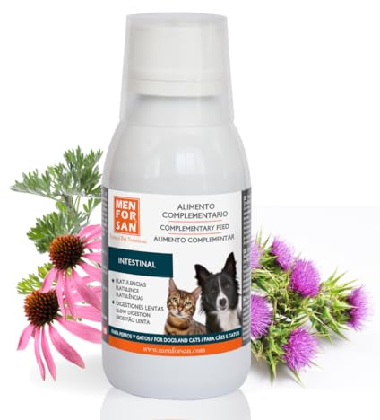 MENFORSAN Alimento Complementare liquido per cani e gatti con Problemi Intestinali 120 ml, Migliora la digestione, Previene i parassiti interni