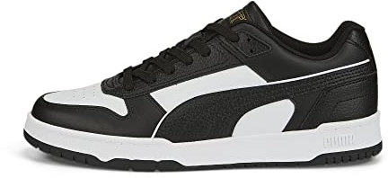 PUMA Rbd Game Low, Scarpe da Ginnastica Unisex - Adulto, Puma Black Puma White Puma Team Gold, 45 EU