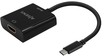 AISENS - A109-0684 - Conversor USB-C a HDMI 4K@30Hz, USB-C/M-HDMI/H, Negro, 15Cm
