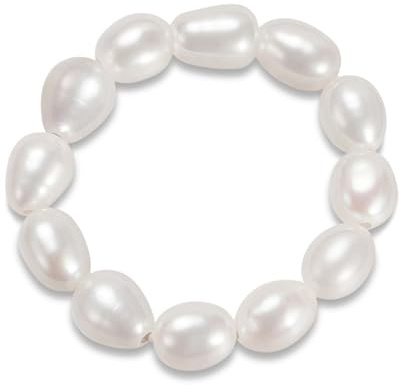 Bellitia Jewelry Anelli Elastici con Perline per Donne Ragazze Anelli impilabili Regolabili Anello Fatto a Mano con Perle d'Acqua Dolce Regalo di San Valentino per la Fidanzata