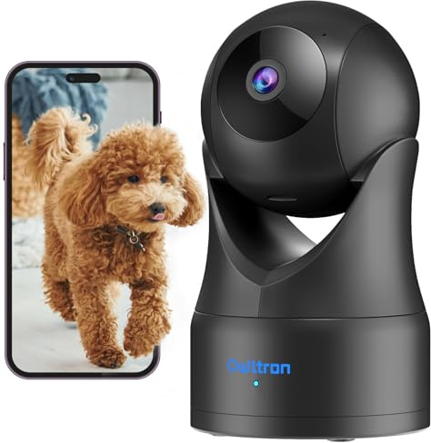 owltron 2K, 360 inomhus säkerhetskamera för hemsäkerhet med rörelsedetektering, babyövervakningskamera med telefonapp, WiFi-kamera med mörkerseende och 2-ljud