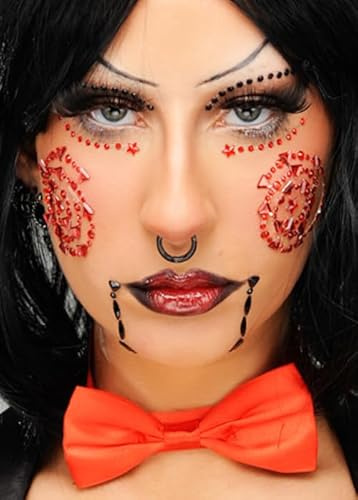 Struts Halloween Horror Movie Billy Puppet Spiral Face Jewels Make-Up