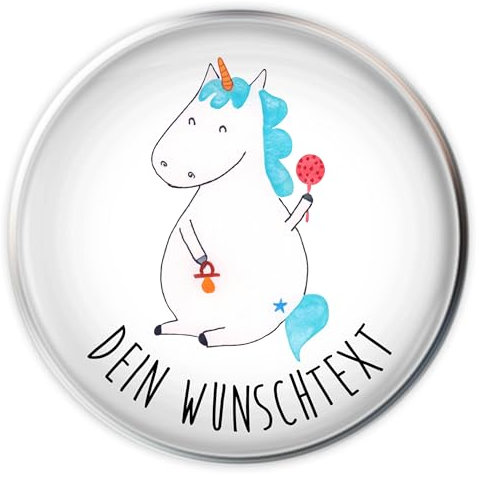 Mr. & Mrs. Panda Waschbecken Abfluss Einhorn Baby - Personalisierte Geschenke, Selbst Gestalten, Geburtstag, Unicorn, Stöpsel, Personalisierung, Stopfen, Geburt, Wunschtext, Einhörner, Mutter