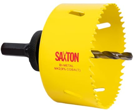 Saxton Scie-cloche M42 HSS bi-métal 8 % cobalt très résistant + mandrin (14 mm - 230 mm) (75 mm + mandre)