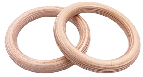 CaFfen Turnringe 1 Paar Klimmzuggriffe Gymnastikringe mit Karabiner for Aufhängen for das Krafttraining zu Hause Ringe Turnen