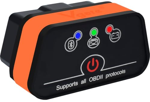 Vgate iCar2 BLE 4.0 Adattatore Bluetooth OBD2 ELM327 Scanner Strumenti di Diagnostica Automobilistica per Sistema Motore per Android/iOS (Nero/Arancione)