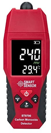 Détecteurs Compteur de monoxyde de Carbone numérique Détecteur de Fuite de gaz CO Analyseur de gaz Détecteur de Fuite de fumée de Haute précision Testeur de Moniteur de gaz 1000ppm