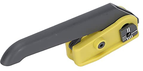 Abisolierer für Optische Fasern, Zwei-Klingen-Design, Gelb-grauer Adapter, Ergonomischer Griff, Optischer Kabelschneider für Längszapfen, Kunststoff-Kabelummantelungen