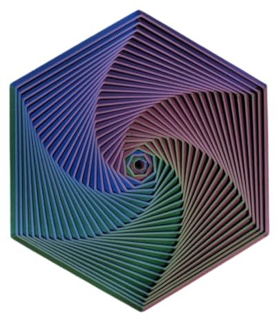 Fraktales Fidget-Sechseck, 3D-Druck-Hexagon-Würfel, Fidget-Spielzeug, Buntes Sechseck-Spiralspielzeug, Anti-Angst- Und Stressabbau, Achtsames Meditationswerkzeug Für Und Mädchen