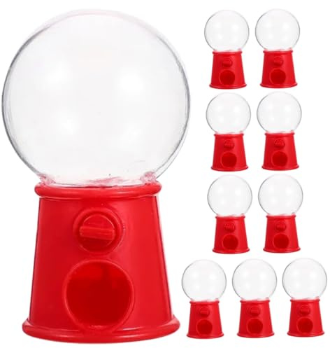 Cabilock Juguete Reutilizable De Plástico Máquina De Dulces Dispensador De Chicles Decoración De Fiesta 10 Mini Máquinas
