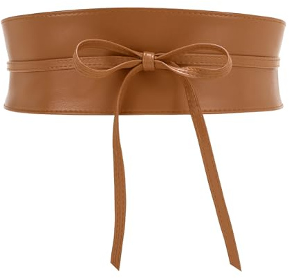 JasGood Damen Breiter Obi Gürtel Damen Taillengürtel Breiter Wickelgürtel Taille Band zum Schnüren Hüftgürtel Bindegürtel für Kleid