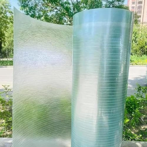 Feuille de toiture en polycarbonate transparent pour protection contre la pluie, panneau de toit en plastique durable pour garages, auvents, allées couvertes et serres, 1,2 x 8 m