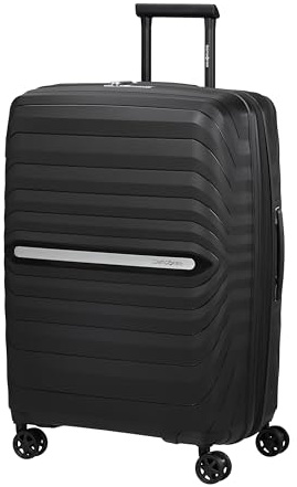 Samsonite Neo Flux - Spinner M, Valigia espandibile, 68 cm, 86/96 L, Nero (Black)