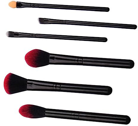 Beaupretty 6 Stück Multifunktionales Make up Pinselset Rot Weichhaarig Kosmetikbürsten Kunststoff Und Kunstfaser Für Frauen Schminken Geschenk Zubehör