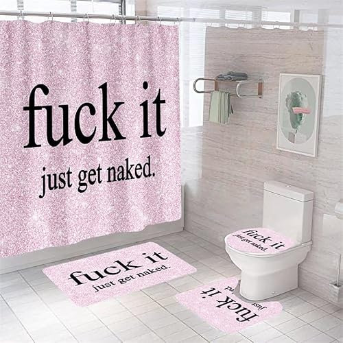 Badezimmerteppich Rosa Badteppich rutschfest Waschbar Badgarnitur 3 Teilig – Badematte Set Mit Wc-Vorleger Und Badematte,Teppich Badezimmer Für Sicherheit Und Komfort Im Bad 50×80Cm