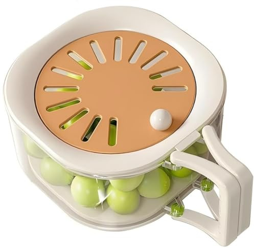 Abtropfkorb, abnehmbare Obst-Waschschüssel, 2-in-1 Abtropf- und Konservierungskorb mit Deckel und Griff, Unterlegscheibe, Abtropfbehälter-Set, Küchenhelfer