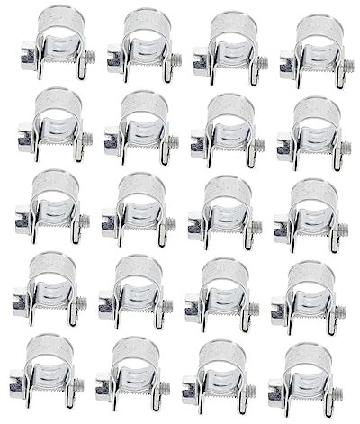 DIYEAH 20pièces Colliers De Serrage Robustes Pour Conduites De Carburant Et Eau Résistants Corrosion