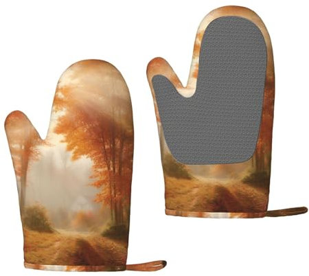 Lot de 2 gants de cuisine en silicone résistants à la chaleur – Maniques de cuisine antidérapantes en silicone pour cuisine, barbecue