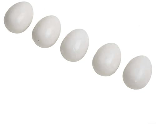 Uova di piccione dall'aspetto realistico, set di 12 pezzi in plastica per cova e addestrare i piccioni