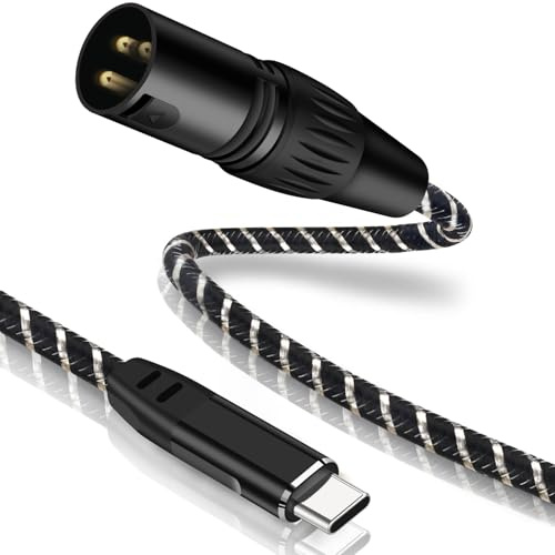 NCGGY USB C to XLR Cable,6FT USB Type C to XLR Male Output Stereo Cable,X LR Male to U SB C Converter Adapter for Amplifier,Mixer Console, Speaker, etc （No Audio Recording Support）