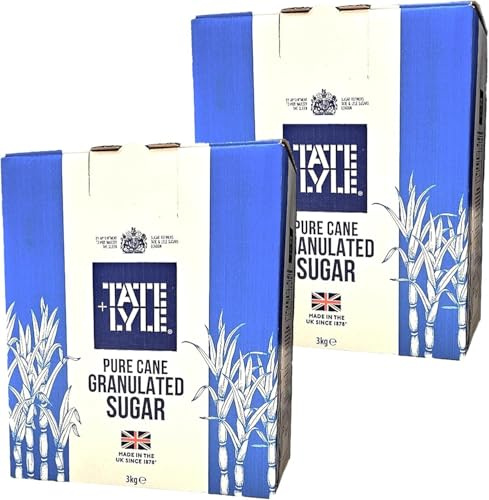 Premium Granulated Cane Sugar – 3 kg (Pack of 2) | 100% Pure Cane Naturals – Vegan, Halal, Kosher, Gluten‑Free – Ideal for Baking, Cooking & Beverage Service | Packed by Saras Foods UK