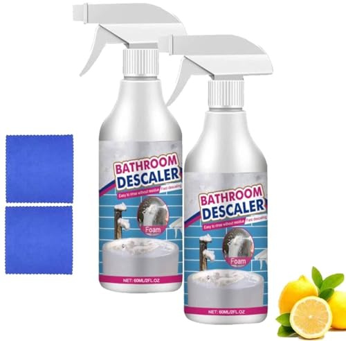 2PC Nettoyant Salle De Bain,Nettoyeur deTaches Têtues,Détartrant Toilette,Nettoyants WC,Détachant Multi-usages-Détartre Profondeur-Efficace Même Sous l'Eau,Pour un Usage Intérieur et Extérieur
