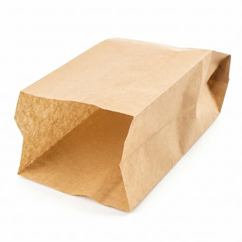 Sacchetti Carta Kraft con Soffietto - Sacchetti carta pane – Buste Carta Avana Resistenti per Pane, Biscotti, Frutta e Verdura – Sacchetti Alimentari Carta Naturale (14x30, 200 unità)