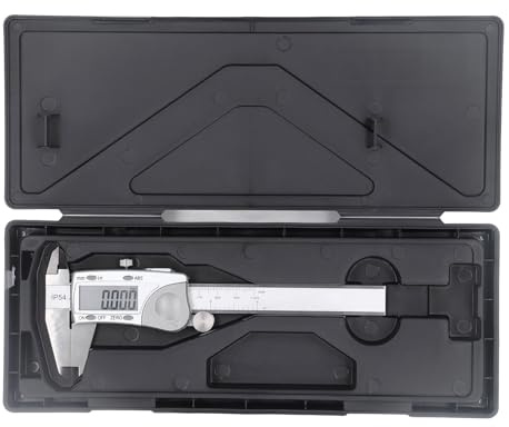Adfaga Calibrador digital profesional 0 100 mm IP54 herramienta de medición electrónica de acero inoxidable con pantalla LCD para maquinistas ingenieros carpinteros metalúrgicos