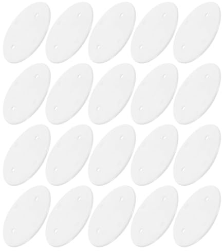 DOITOOL 20pcs Plaque de Recouvrement Ronde en Plastique Blanc pour Boîte Électrique, Finition Plate et Simple, Matériau Pp, pour Murs et Plafonds Maisons et Commerces