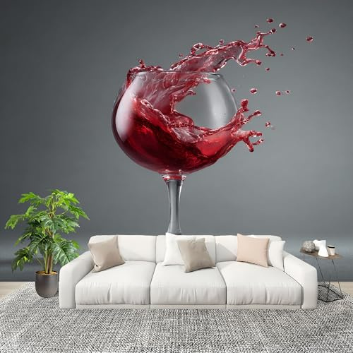 Geant Papier Peint Poster 200x140 cm Hd Minimaliste ThèMe Vin Décoration murale intérieure Gris Papier Peint Intissé Chambre Enfant pour Salle de Bain, Salon et Cuisine