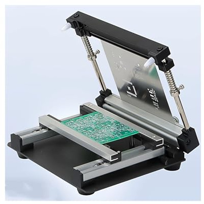 HAUSXVFE Stampante Manuale for Stencil, Macchina Serigrafica for Pasta saldante di precisione in Lega di Alluminio for assemblaggio PCB SMT,(20cm)