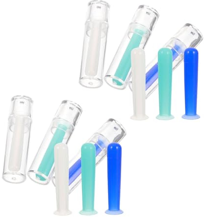 JEWEDECO 12 Piezas Aparato Diseño Seguro para Poner y Quitar Lentillas de Silicona con Ventosa Integrada para Lentes y Mensuales, Adecuado para Estuche de Gafas